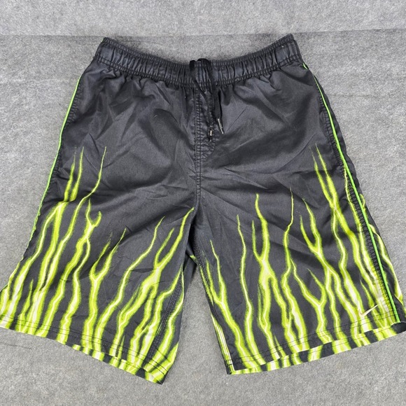 Nike Other - Vintage Nike Fire Flame Lightning Shorts Black Green Y2K Travis Scott Size Large